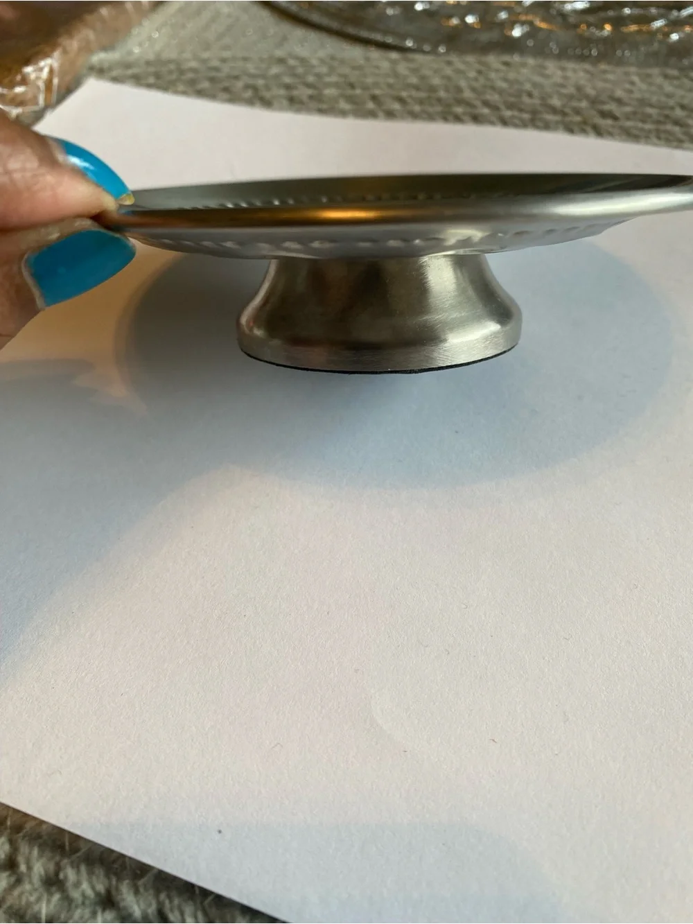 Decorative Pressed Metal Dish - Bronze Tone 5”